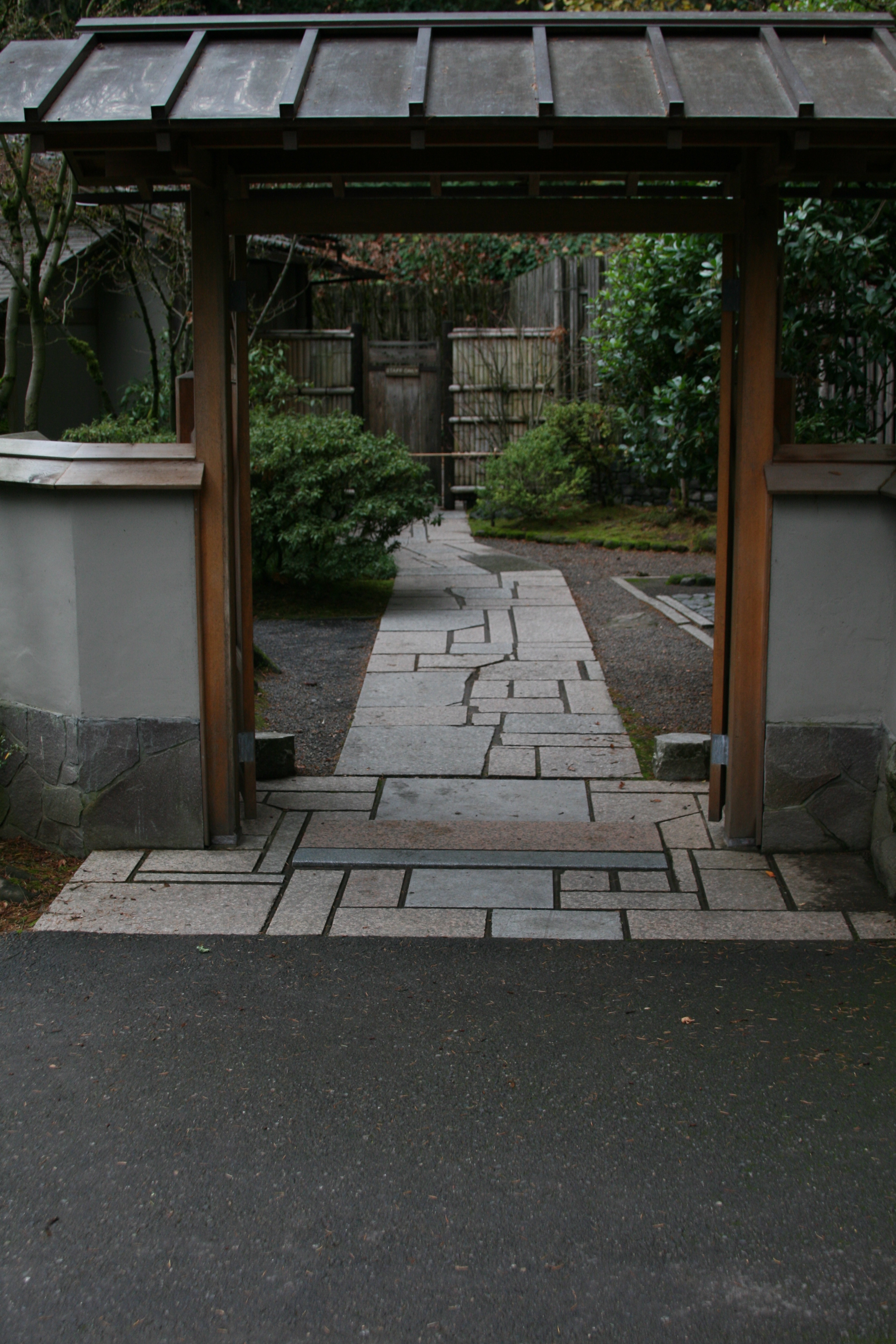 Gate to Tea House in Japanese Garden