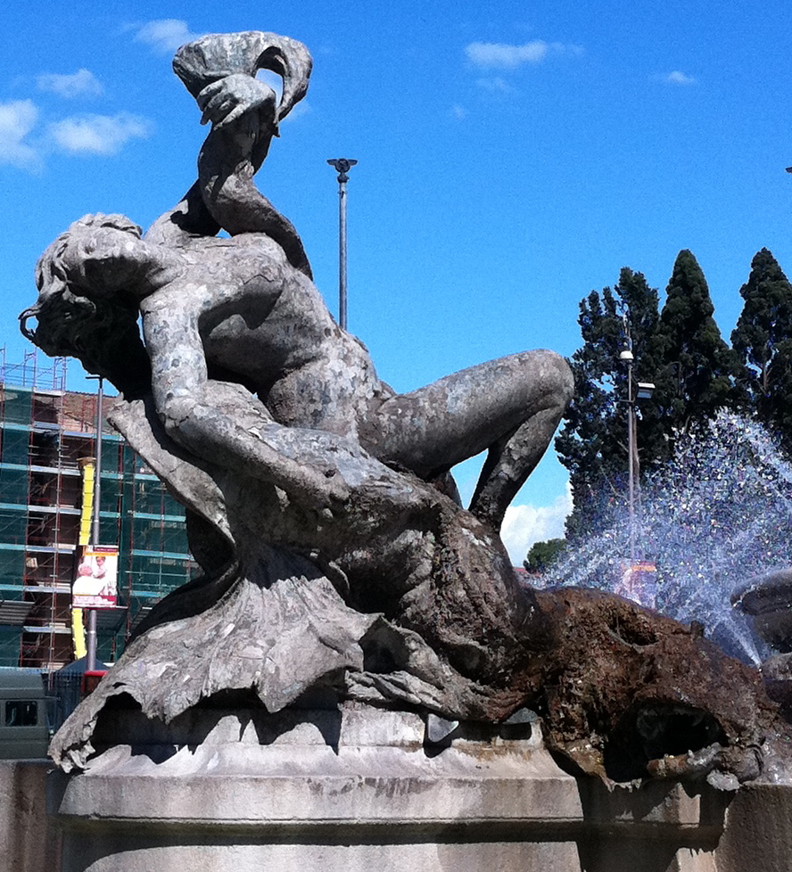 One Naiad at the Fountain in Piazza Repubblica