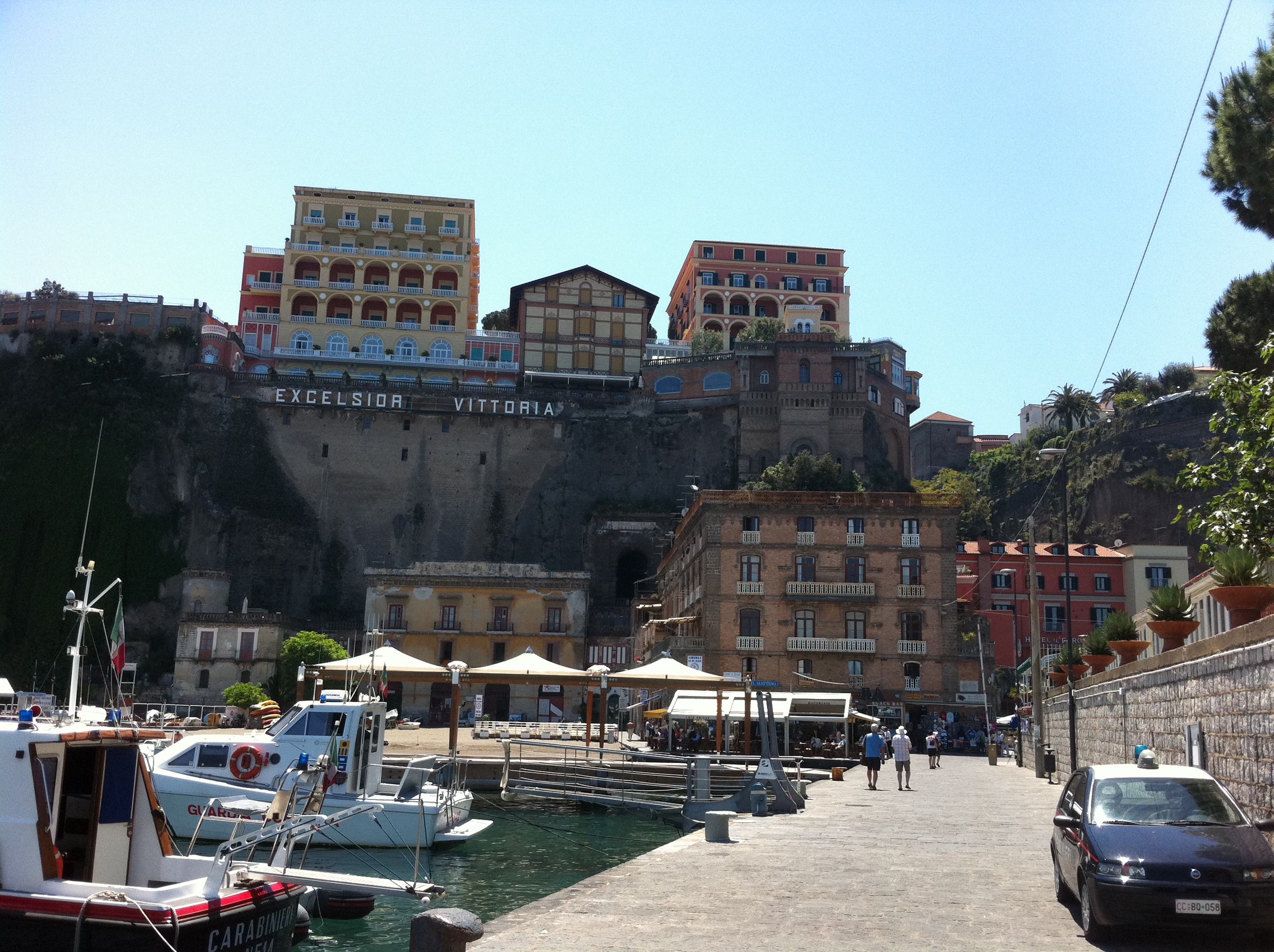 Sorrento on the cliff, from it's Marina Piccolo