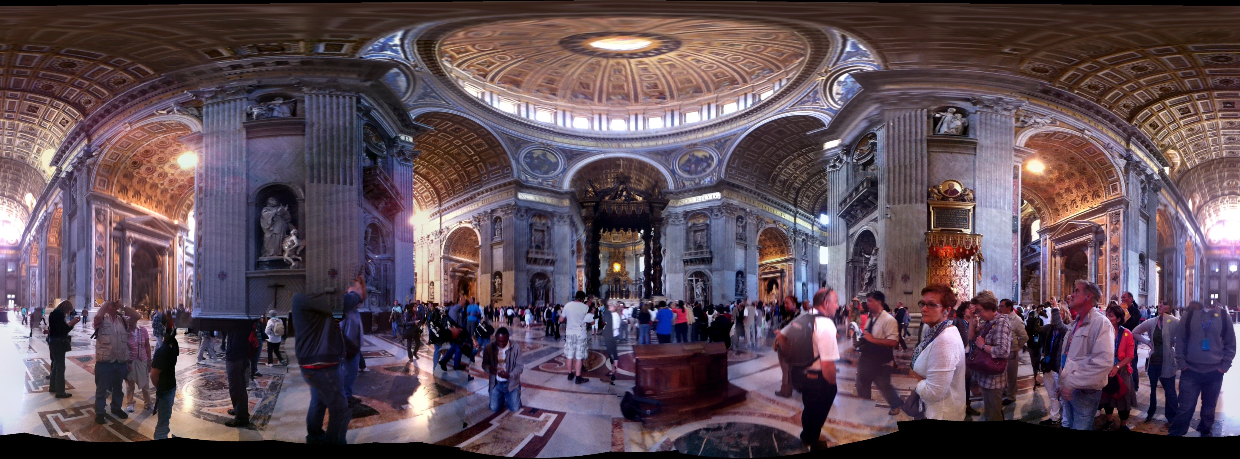Flattened Panorama of St Peter's Basilica