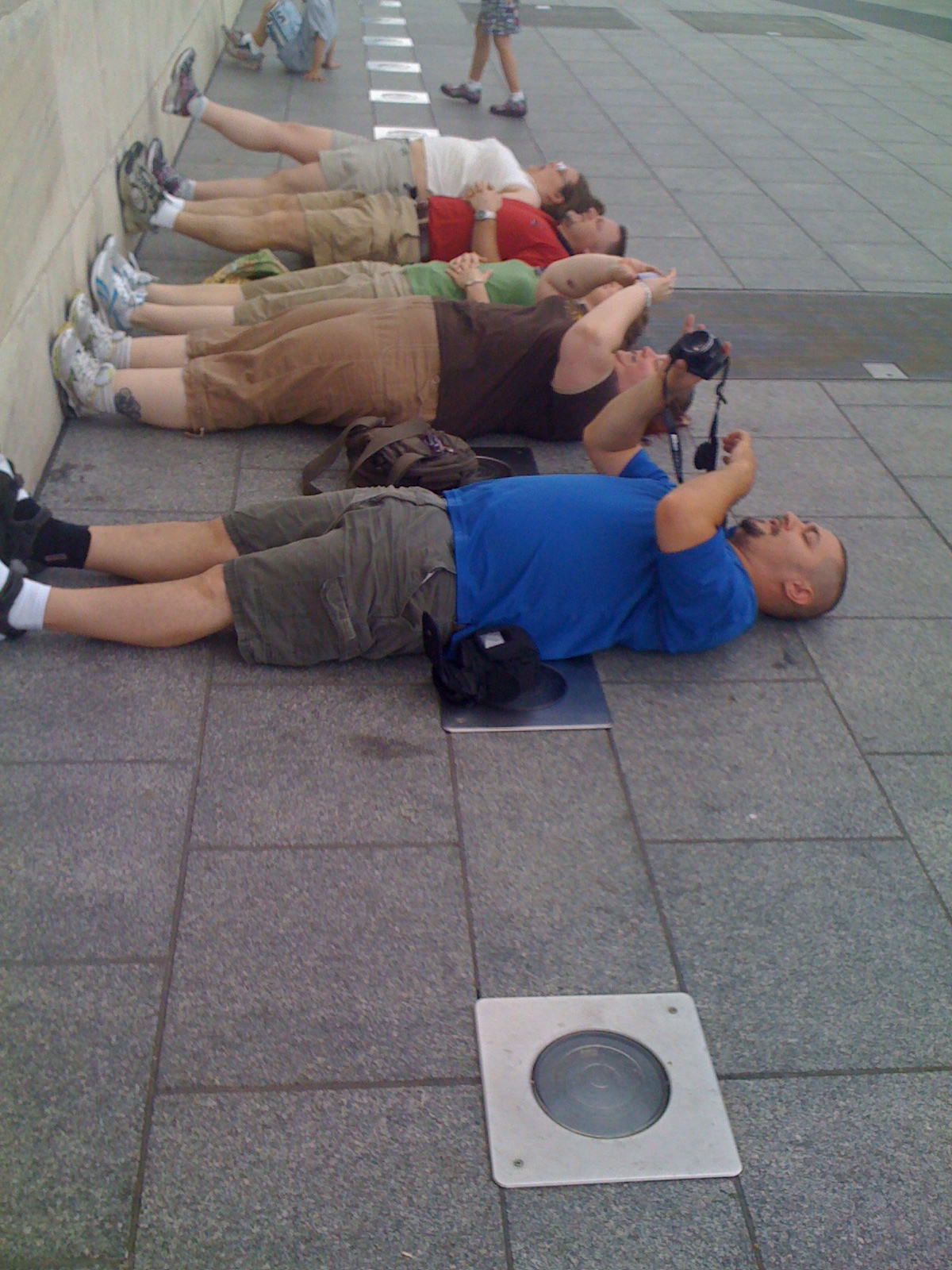 carol, mike, judy, erci, tim look up at the washington monument, may 2010